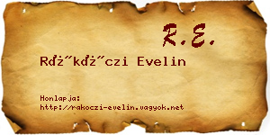 Rákóczi Evelin névjegykártya